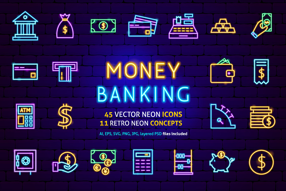 Banking Finance Neon