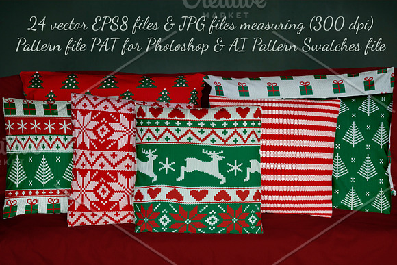 Christmas knit, seamless patterns in Patterns - product preview 1