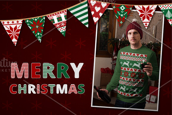 Christmas knit, seamless patterns in Patterns - product preview 3