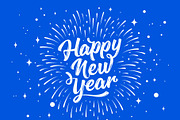 Happy New Year. Lettering text for