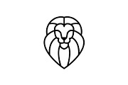 lion head logo vector icon