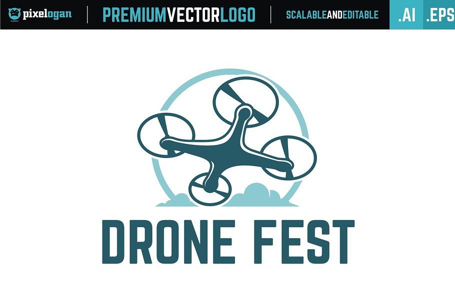 Drone Fest Logo in Logo Templates - product preview 8