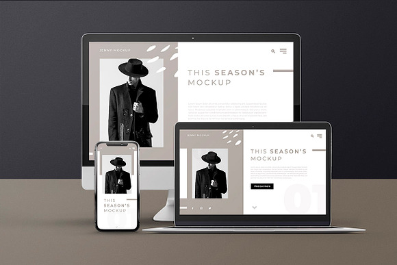 Modern Device Mockups in Mobile & Web Mockups - product preview 5