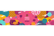 Chinese New Year Pink Banner
