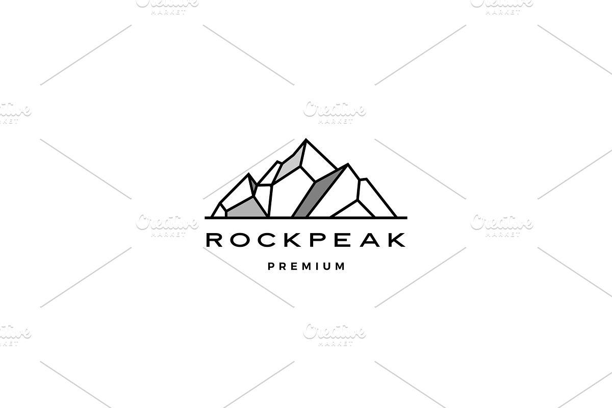 geometric rock stone mount peak in Logo Templates - product preview 8