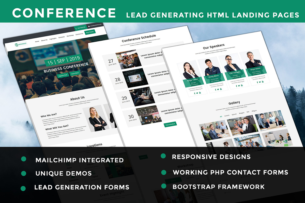 Conference Landing Page Template in Landing Page Templates - product preview 8