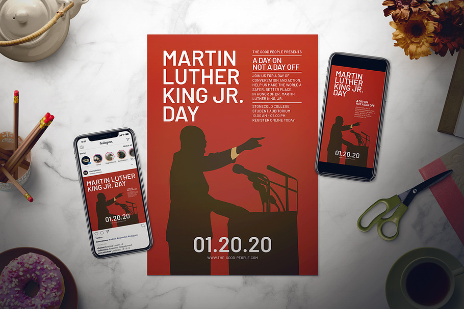 Martin Luther King Junior Day Flyer in Flyer Templates - product preview 8