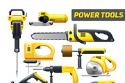 Electric power worker tools set