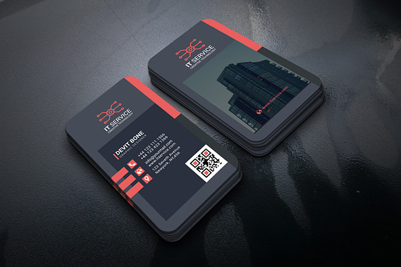 Technology Business card in Business Card Templates - product preview 2