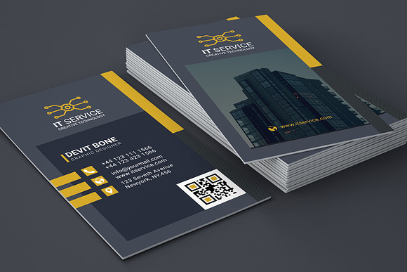 Technology Business card in Business Card Templates - product preview 3