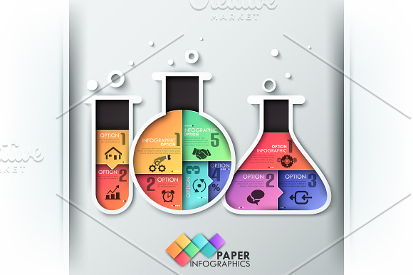 Paper Infographic Templates Bundle in Presentation Templates - product preview 1