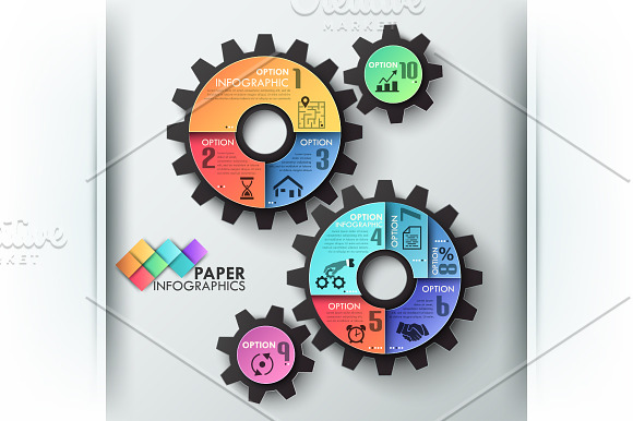 Paper Infographic Templates Bundle in Presentation Templates - product preview 3