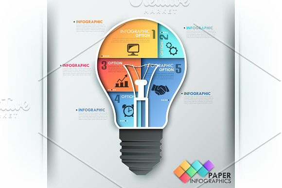 Paper Infographic Templates Bundle in Presentation Templates - product preview 5