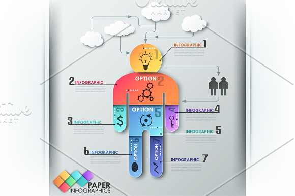 Paper Infographic Templates Bundle in Presentation Templates - product preview 7