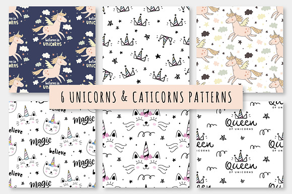 Unicorns & Caticorns Magic Pack in Graphics - product preview 2