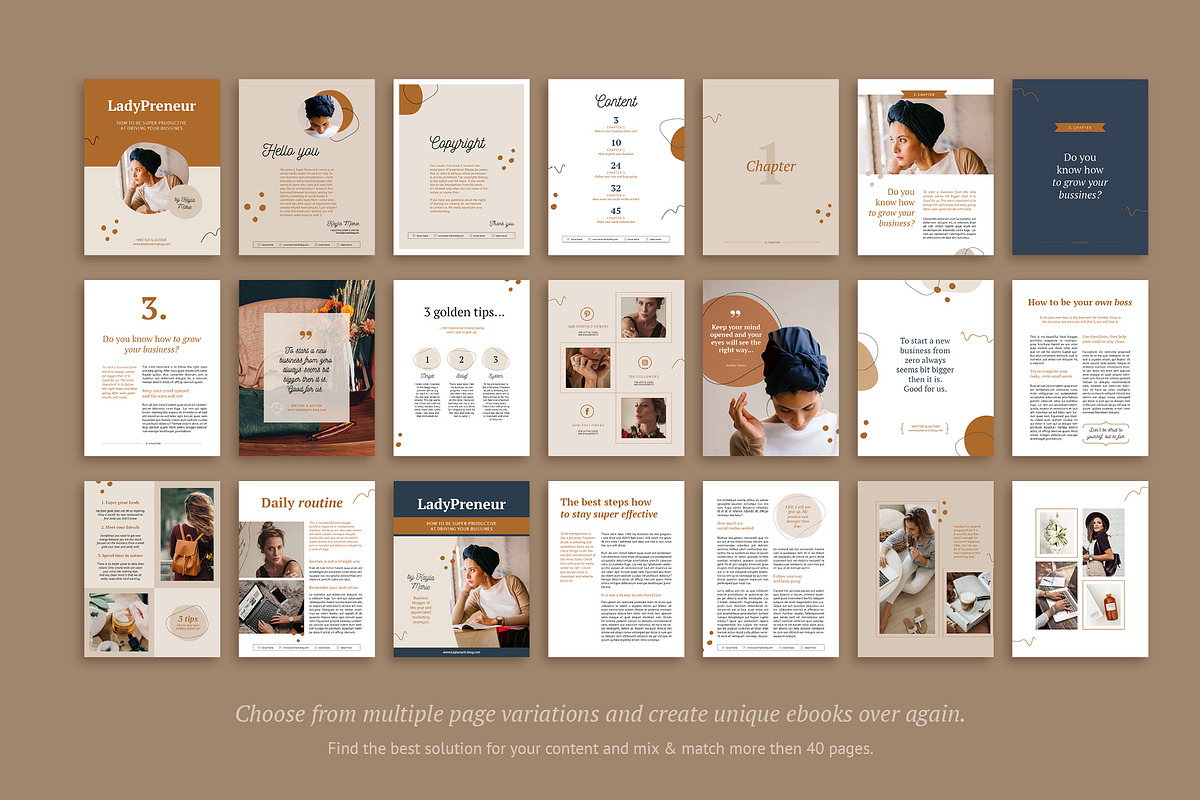 eBook template / CANVA / Kayla in Magazine Templates - product preview 4