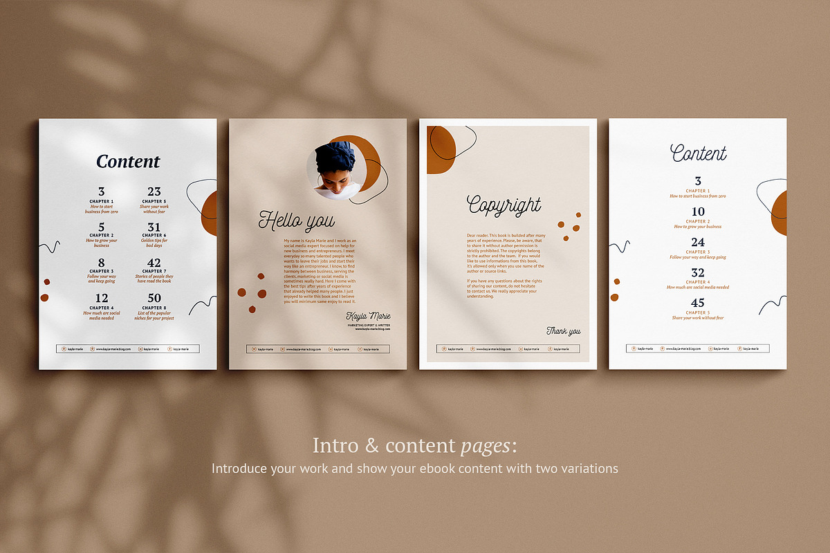 eBook template / CANVA / Kayla in Magazine Templates - product preview 6