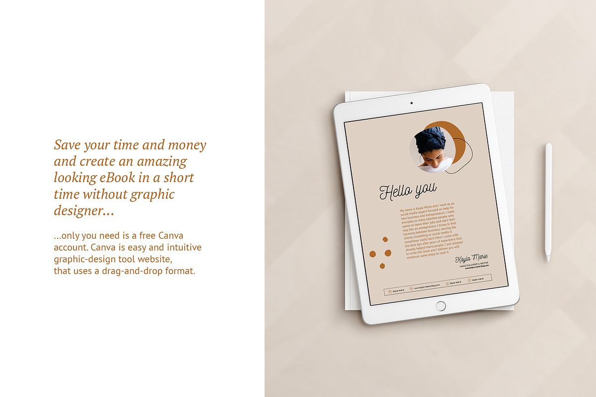 eBook template / CANVA / Kayla in Magazine Templates - product preview 17