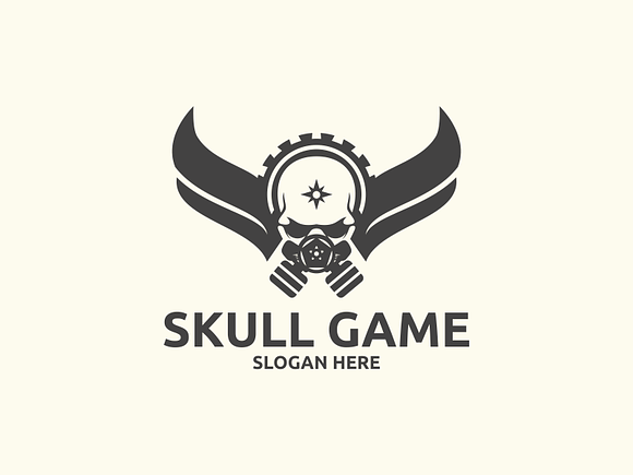 Skull game Logo in Logo Templates - product preview 1