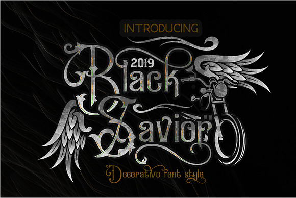 Black Savior Victorian retro Font in Display Fonts - product preview 13