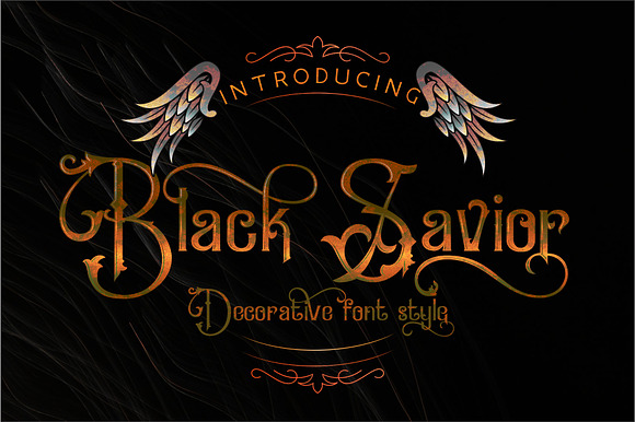 Black Savior Victorian retro Font in Display Fonts - product preview 17