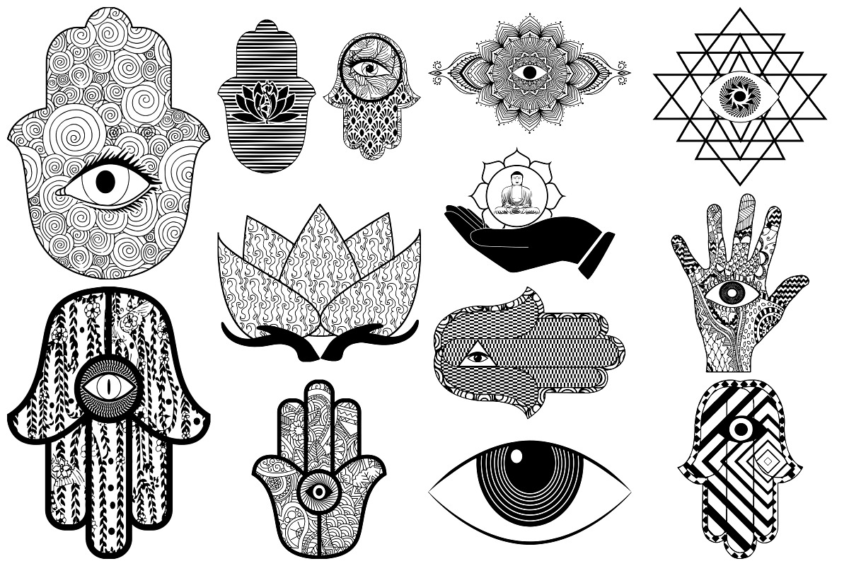 Hamsa, Evil Eye, Henna AI EPS PNG | Custom-Designed Illustrations ...