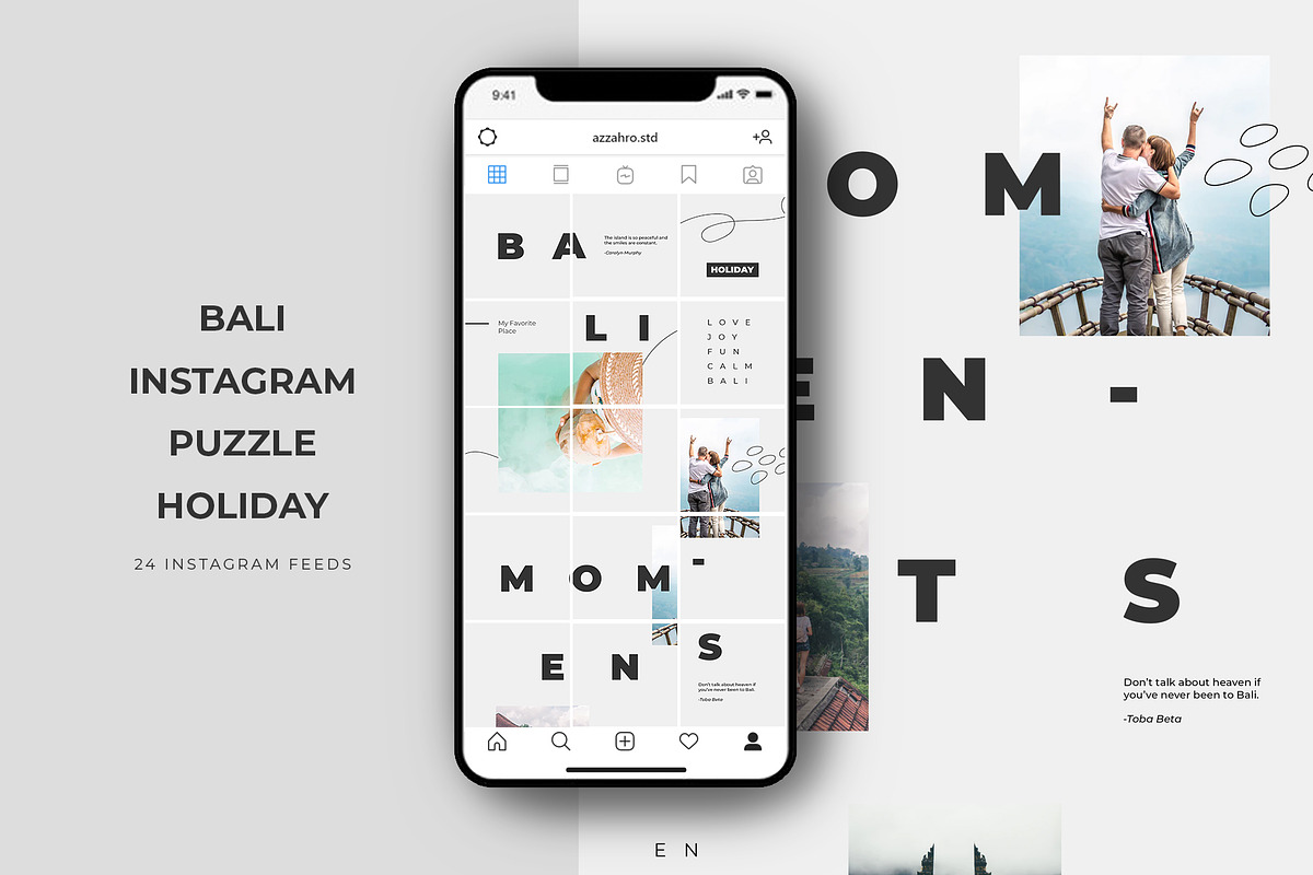 Bali Instagram Puzzle Holiday in Instagram Templates - product preview 8