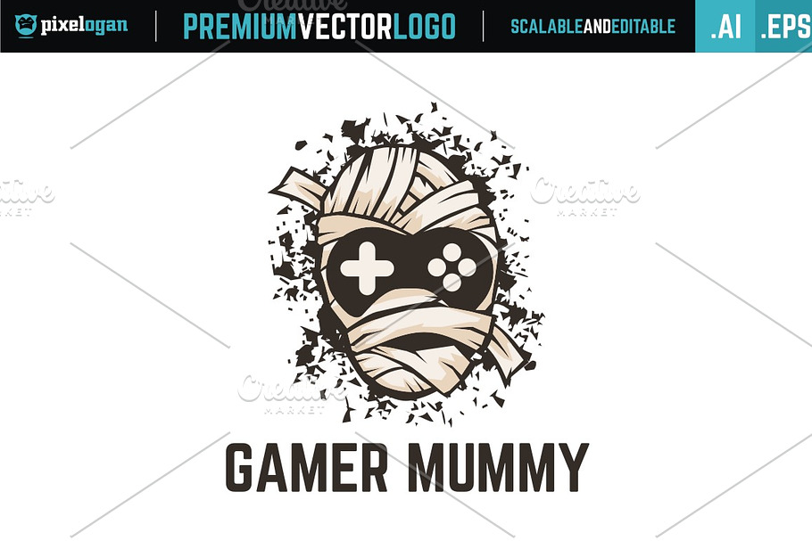 Gamer Mummy Logo in Logo Templates - product preview 8