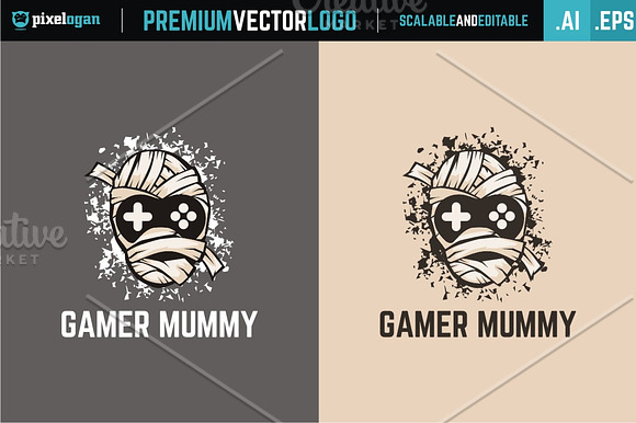 Gamer Mummy Logo in Logo Templates - product preview 1