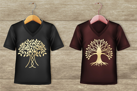 Gold Foil Tree of Life Clip Art in Illustrations - product preview 4