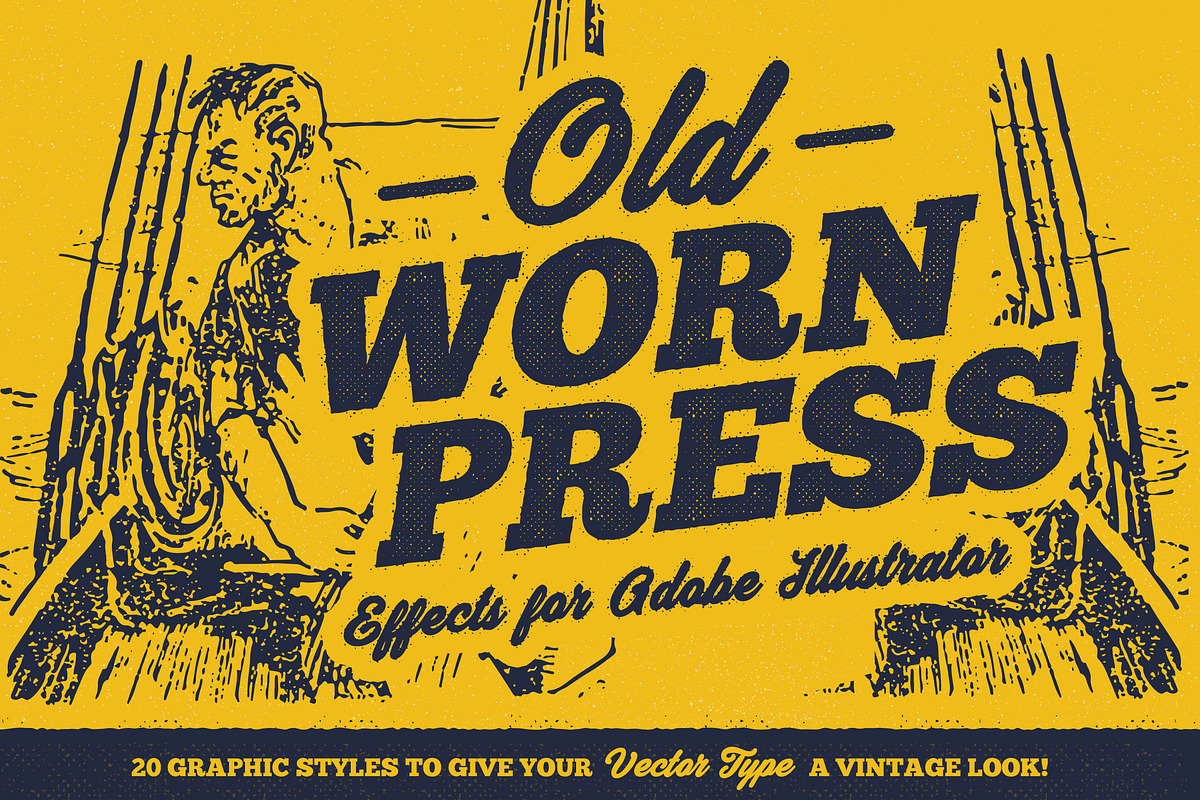 Old Worn Press - Illustrator Styles in Add-Ons - product preview 8