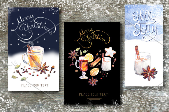 Watercolor Christmas collection in Illustrations - product preview 4