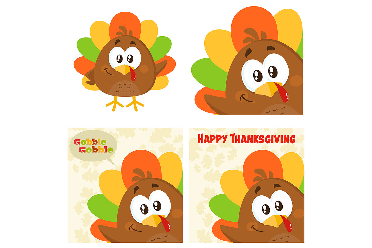 Cute Little Turkey Bird 3 in Illustrations - product preview 8