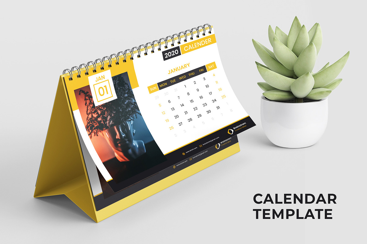 Calendar 2020 Template in Magazine Templates - product preview 8