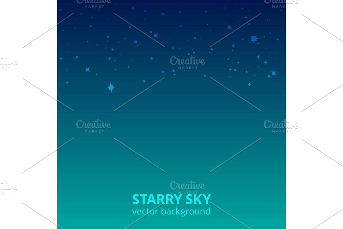 Night starry sky background in Illustrations - product preview 8