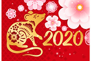 Rat new year 2020 banner