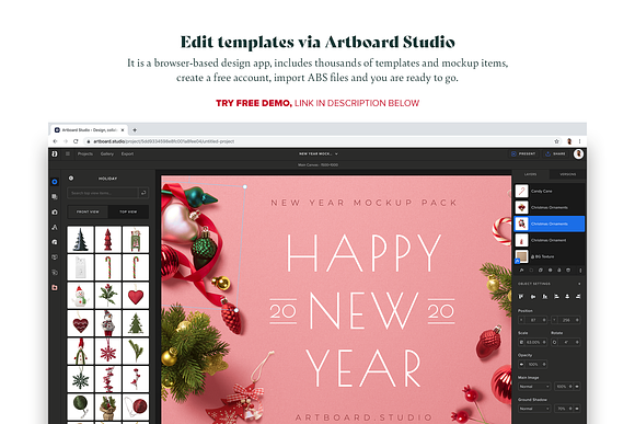 New Year Templates in Scene Creator Mockups - product preview 1