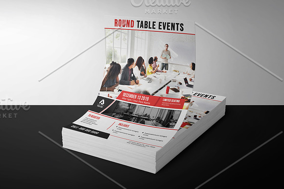 Round Table Event Flyer V02 in Flyer Templates - product preview 3