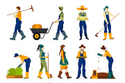 Farmers at work pictograms