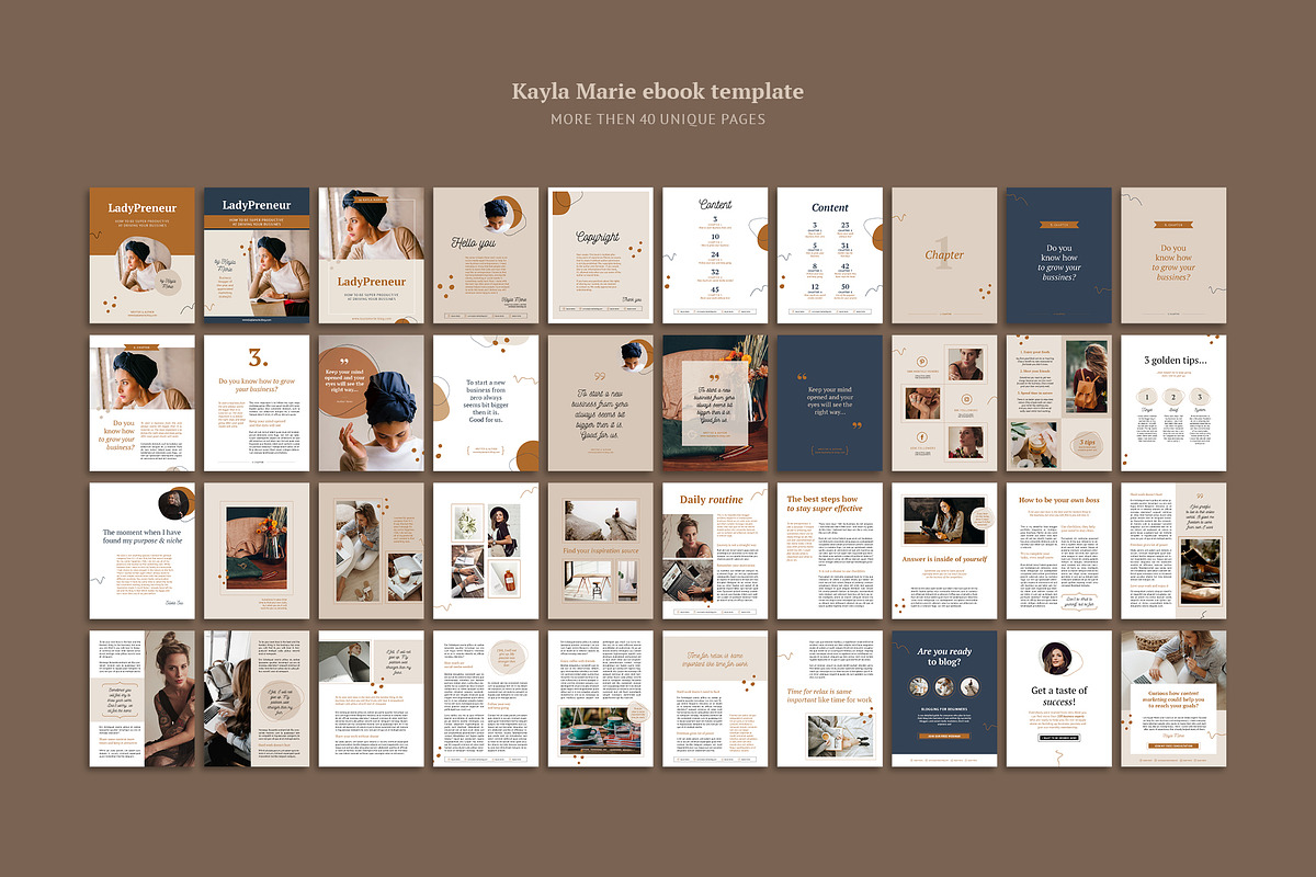 eBook template / CANVA / Kayla in Magazine Templates - product preview 16