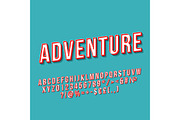 Adventure vintage 3d lettering
