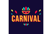 Carnival vintage 3d vector lettering