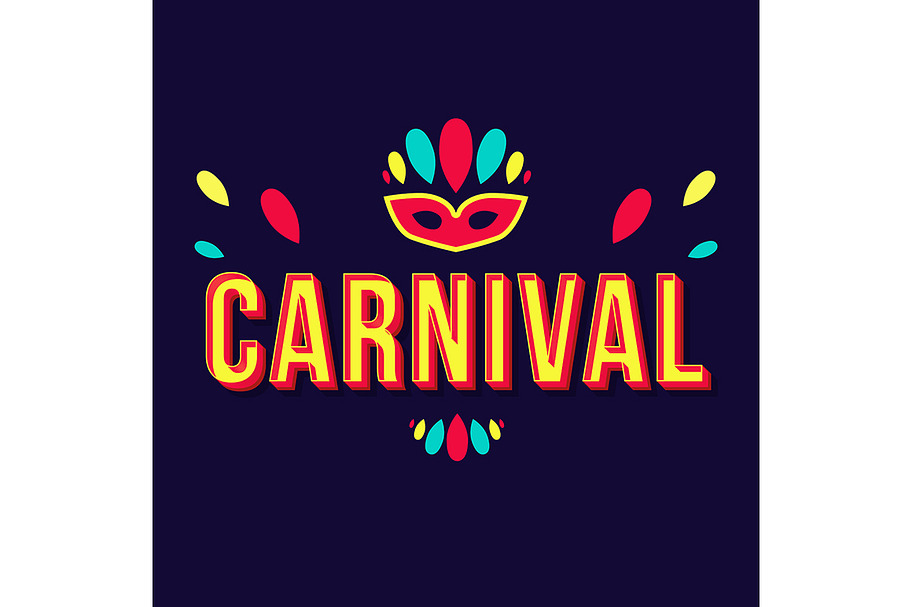 Carnival vintage 3d vector lettering