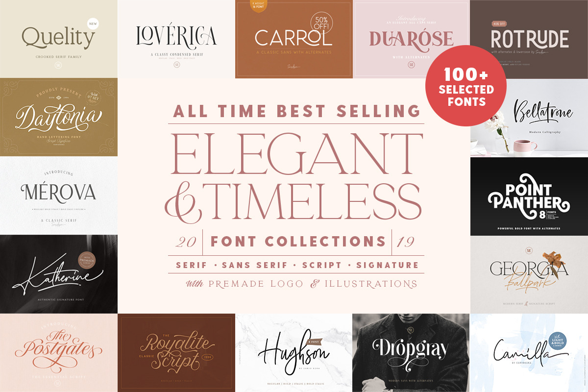 100+ Elegant & Timeless Font Bundle! in Serif Fonts - product preview 8