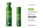 Matt atomizer bottle mockup