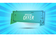 Discount banner shape. Special