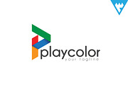 Play Color - Letter P logo