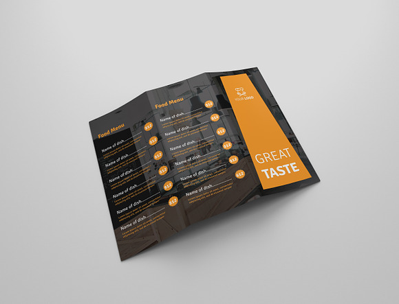 Food Menu Tri Fold Bochures in Brochure Templates - product preview 6