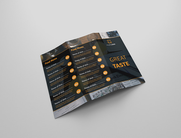 Food Menu Tri Fold Bochures in Brochure Templates - product preview 12