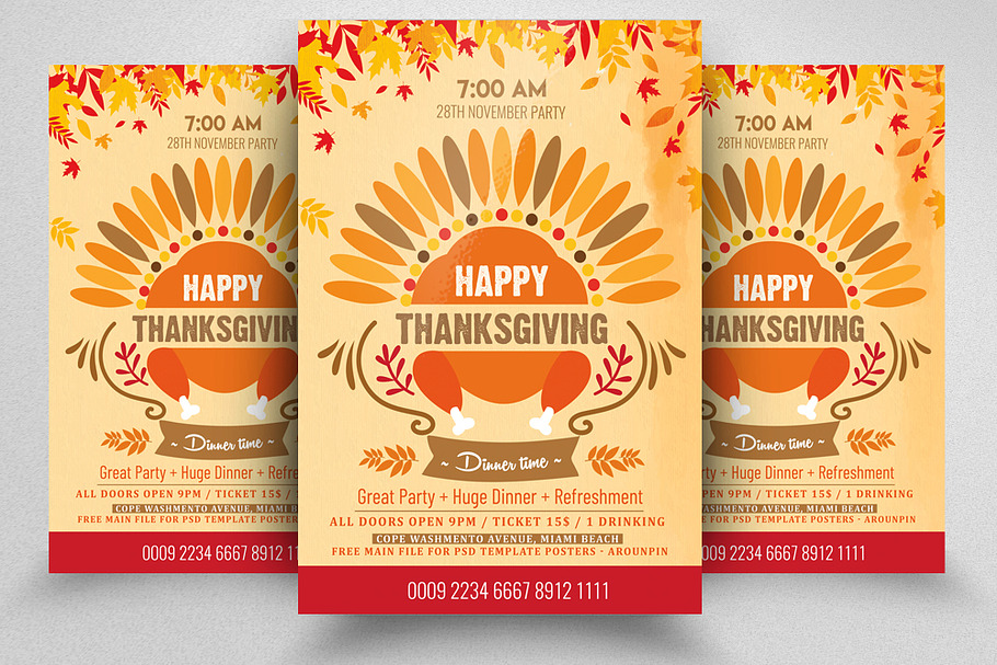 Thanks Giving Celebration Flyer in Flyer Templates - product preview 8